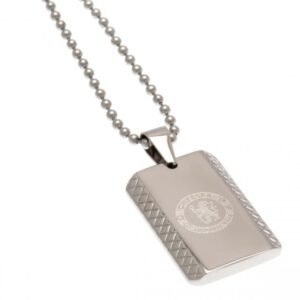 Official Chelsea FC Patterned Dog Tag & Chain