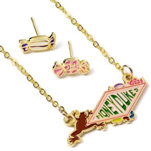 TM-00137-Harry-Potter-Gold-Plated-Necklace-Earrings-Honeydukes Official Harry Potter Gold Plated Honeydukes Necklace & Earrings
