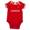 Official Welsh Rugby Union 3-6 Months 2 Pack Bodysuit PC