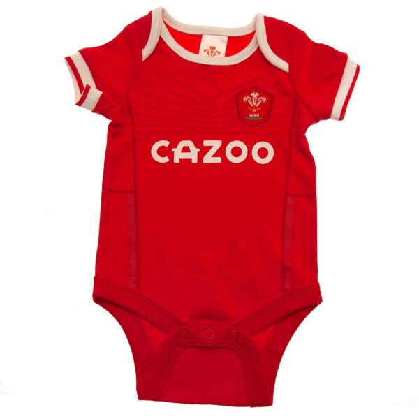 Official Welsh Rugby Union 3-6 Months 2 Pack Bodysuit PC