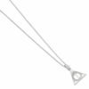 Official Harry Potter Sterling Silver Deathly Hallows Crystal Necklace