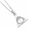 Official Harry Potter Sterling Silver Deathly Hallows Crystal Necklace