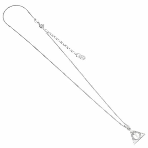 Official Harry Potter Sterling Silver Deathly Hallows Crystal Necklace