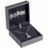 Official Harry Potter Sterling Silver Deathly Hallows Crystal Necklace