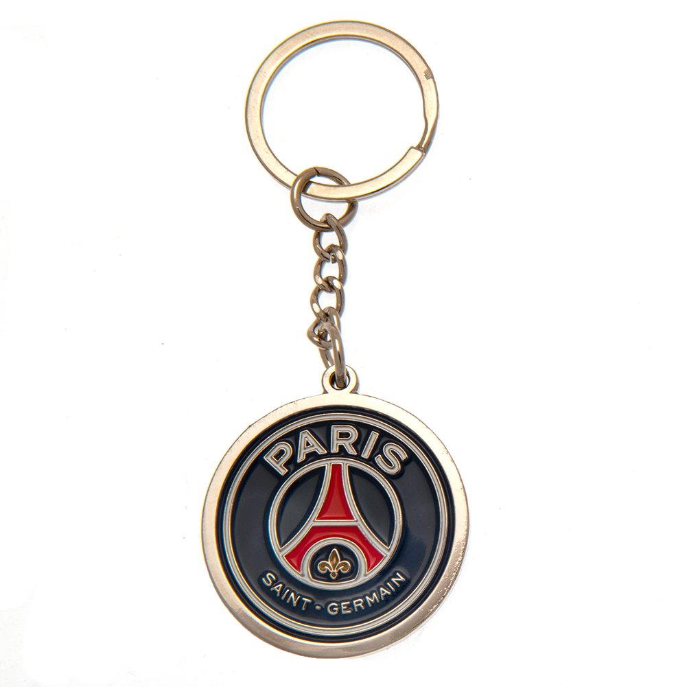 TM-00635-Paris-Saint-Germain-FC-Keyring Official Paris Saint Germain FC Crest Keyring