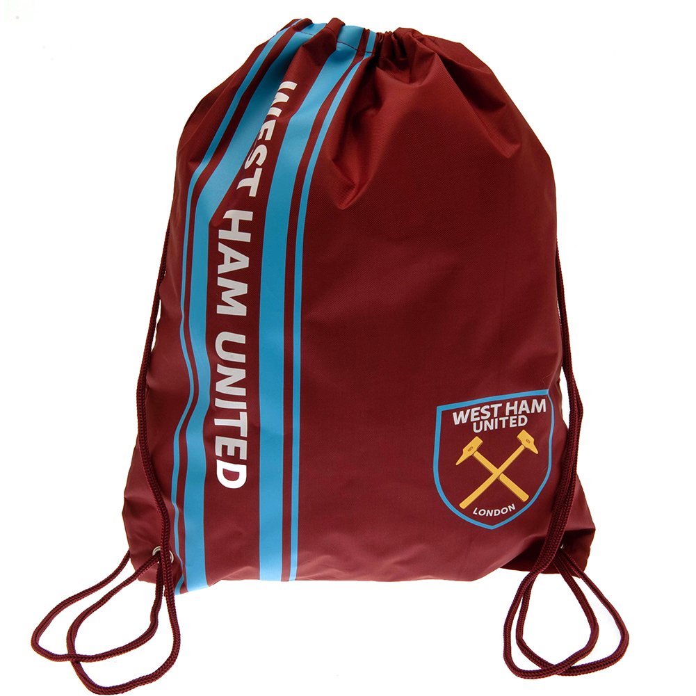 TM-00875-West-Ham-United-FC-Gym-Bag-ST Official West Ham United FC Stripe Gym Bag