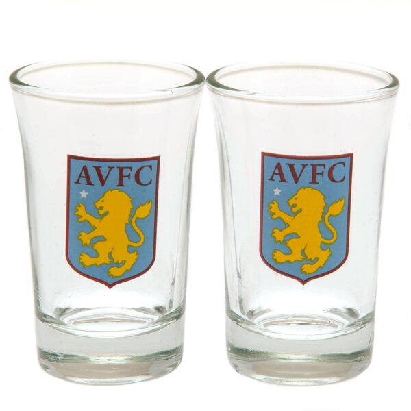 TM-00890-Aston-Villa-FC-2pk-Shot-Glass-Set Official Aston Villa FC 2pk Shot Glass Set