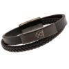 TM-00968-West-Ham-United-FC-Black-IP-Leather-Bracelet Official West Ham United FC Black IP Leather Bracelet