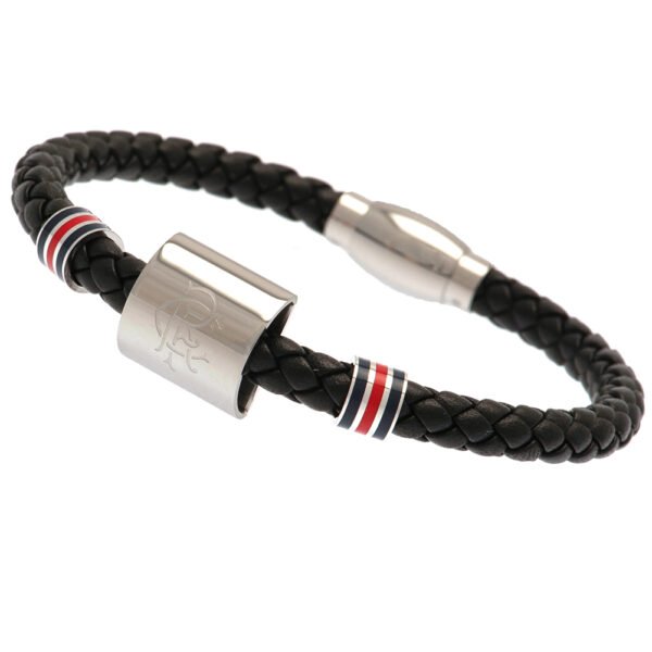 TM-01365-Rangers-FC-Colour-Ring-Leather-Bracelet Official Rangers FC Colour Ring Leather Bracelet