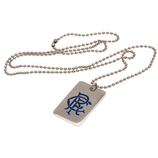 TM-01368-Rangers-FC-Enamel-Crest-Dog-Tag-Chain-1 Official Rangers FC Enamel Crest Dog Tag & Chain