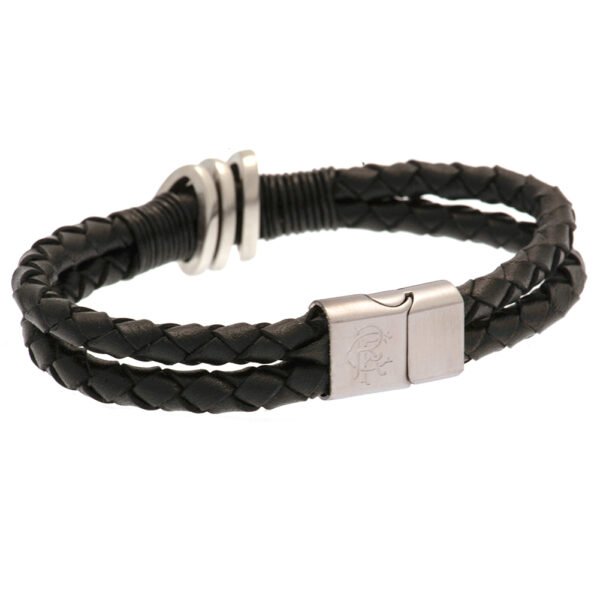 TM-01369-Rangers-FC-Leather-Bracelet Official Rangers FC Leather Bracelet