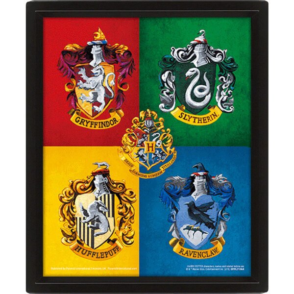 TM-01462-Harry-Potter-Framed-3D-Picture-Crests-2 Official Harry Potter Crests Framed 3D Picture