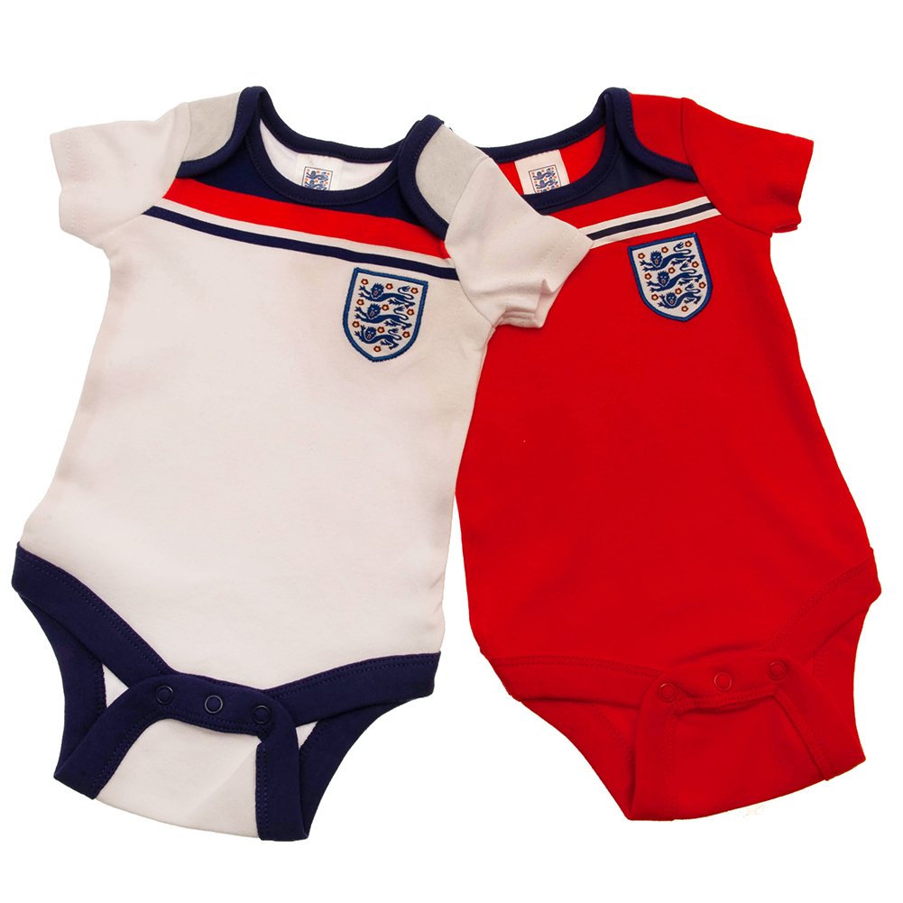 Official England 9-12 Months 2 Pack Bodysuit 82 Retro