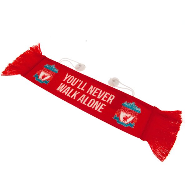 TM-01576-Liverpool-FC-Mini-Car-Scarf-CR-1 Official Liverpool FC Mini Crest Car Scarf