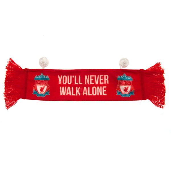 TM-01576-Liverpool-FC-Mini-Car-Scarf-CR Official Liverpool FC Mini Crest Car Scarf