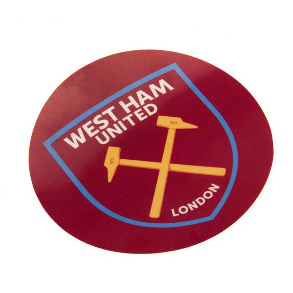 TM-01588-West-Ham-United-FC-Single-Car-Sticker-CR-1 Official West Ham United FC Crest Car Sticker