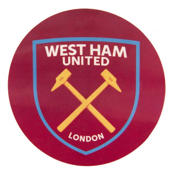 TM-01588-West-Ham-United-FC-Single-Car-Sticker-CR Official West Ham United FC Crest Car Sticker