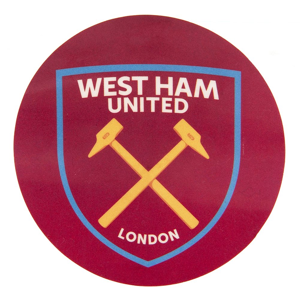 TM-01588-West-Ham-United-FC-Single-Car-Sticker-CR Official West Ham United FC Crest Car Sticker