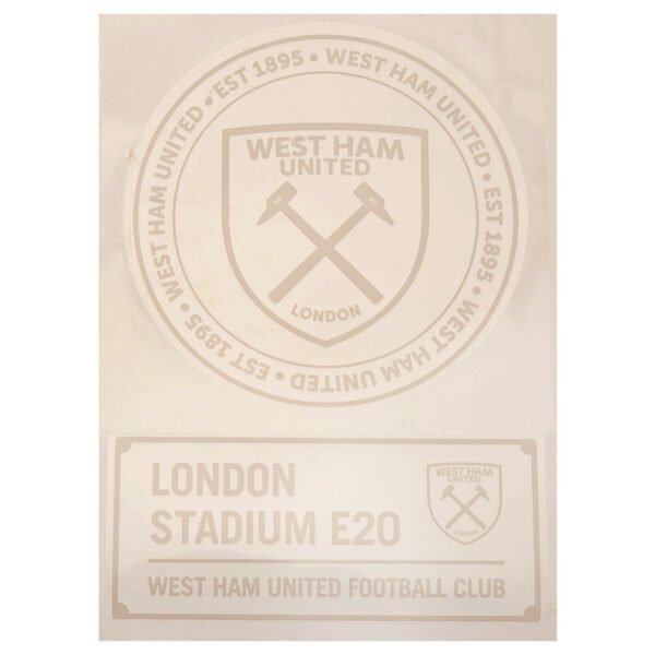 TM-01592-West-Ham-United-FC-A4-Car-Decal Official West Ham United FC 2pk A4 Car Decal