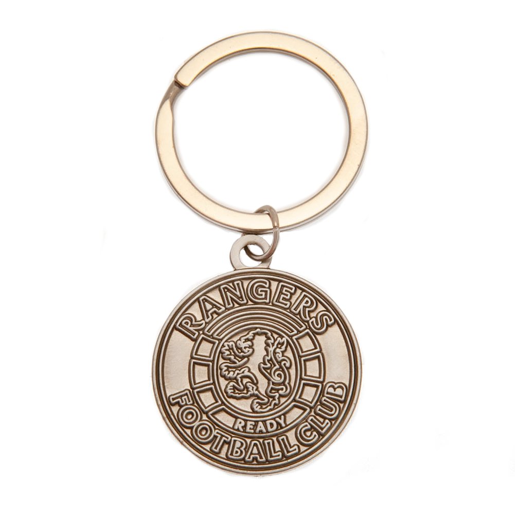 TM-01650-Rangers-FC-Keyring-Ready-Crest-AS Official Rangers FC Antique Silver Ready Crest Keyring