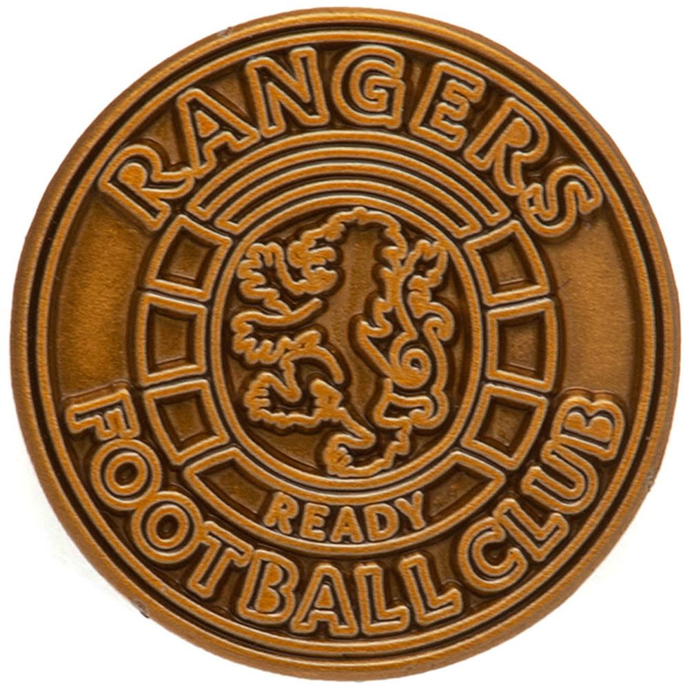 TM-01654-Rangers-FC-Badge-Ready-Crest-AG Official Rangers FC Antique Gold Ready Crest Badge