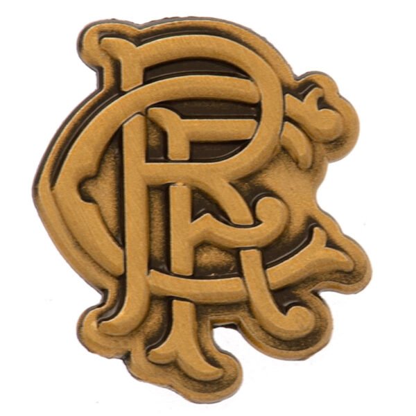 TM-01657-Rangers-FC-Badge-Scroll-Crest-AG Official Rangers FC Antique Gold Scroll Crest Badge