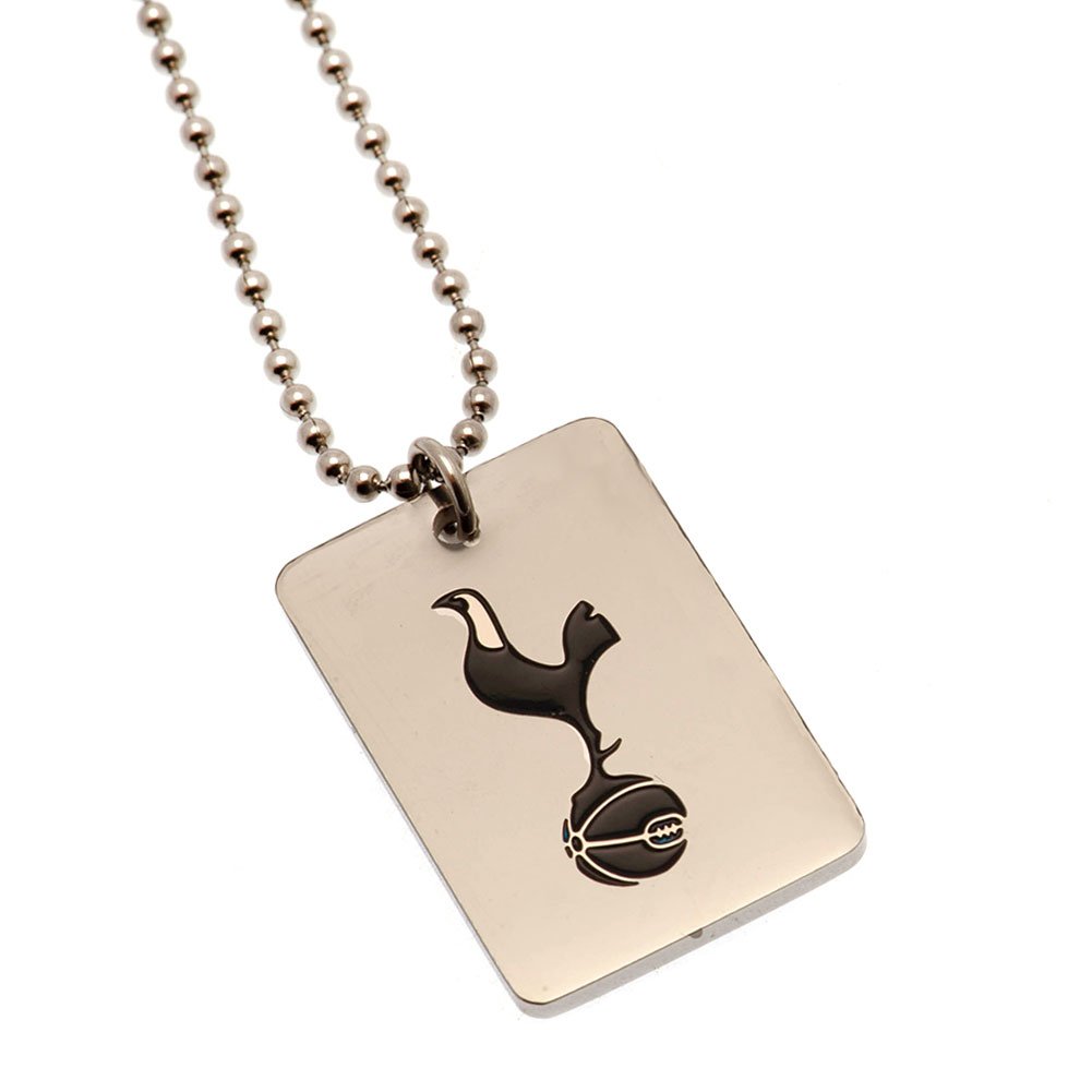 Official Tottenham Hotspur FC Enamel Crest Dog Tag & Chain