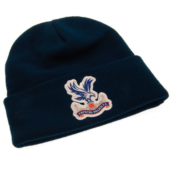 TM-01673-Crystal-Palace-FC-Cuff-Beanie-1 Official Crystal Palace FC Navy Cuff Beanie