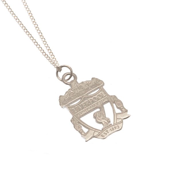 Official Liverpool FC Sterling Silver Pendant & Chain CR Small