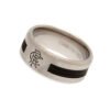 Official Rangers FC Black Inlay Ring Medium