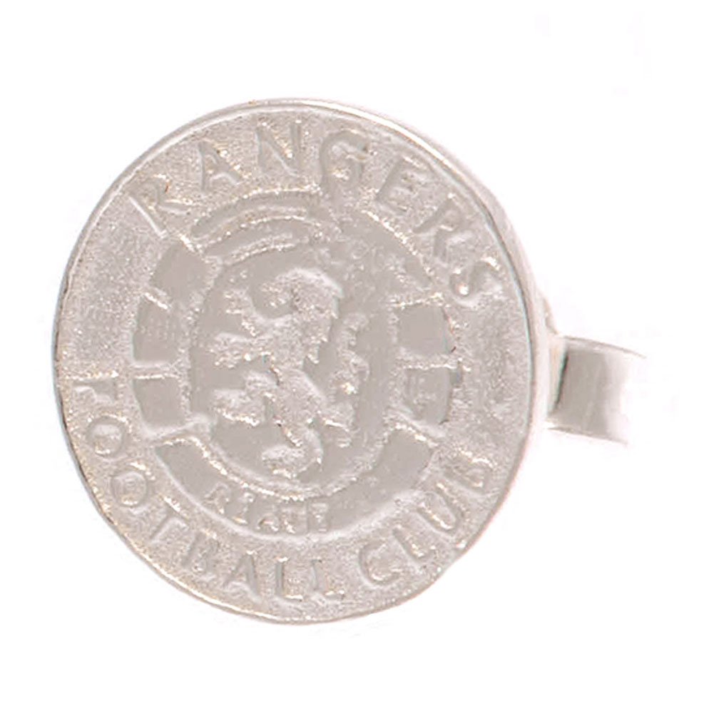 TM-01927-Rangers-FC-Ready-Crest-Sterling-Silver-Stud-Earring Official Rangers FC Ready Crest Sterling Silver Stud Earring
