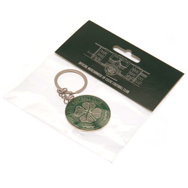 TM-01963-Celtic-FC-Keyring-GR-2 Official Celtic FC Crest Keyring