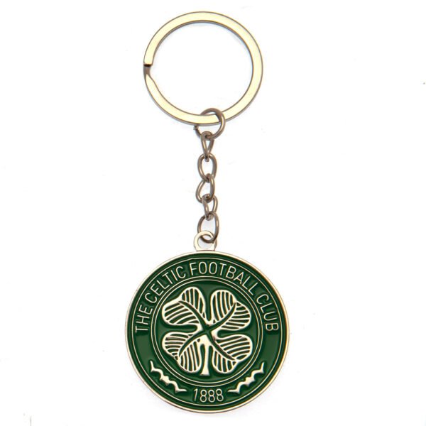 TM-01963-Celtic-FC-Keyring-GR Official Celtic FC Crest Keyring