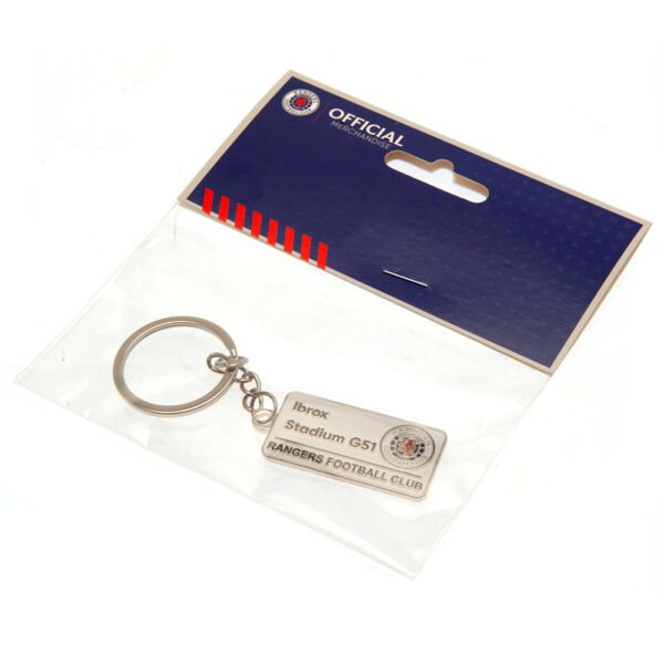 TM-02287-Rangers-FC-Keyring-SS-2 Official Rangers FC Embossed Street Sign Keyring