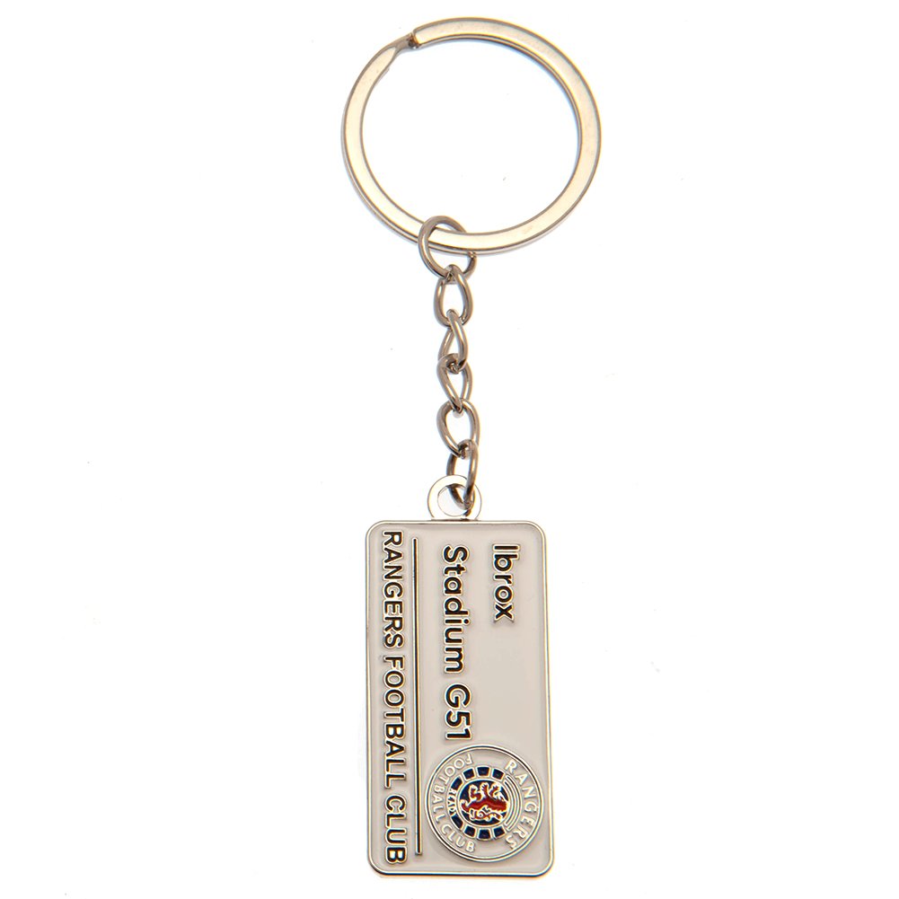 TM-02287-Rangers-FC-Keyring-SS Official Rangers FC Embossed Street Sign Keyring
