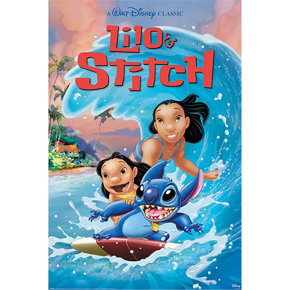 TM-02309-Lilo-Stitch-Poster-Wave-Surf-178 Official Lilo & Stitch Poster Wave Surf 178
