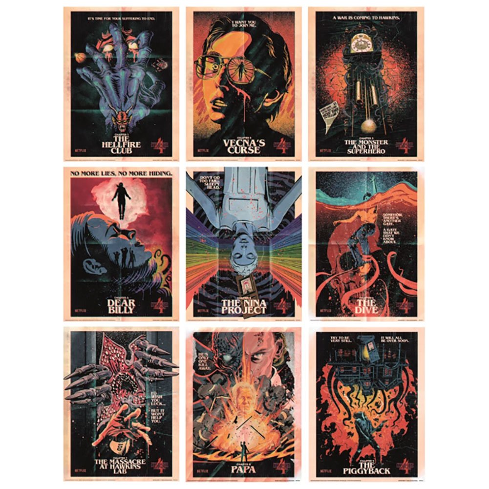 TM-02459-Stranger-Things-4-Collector-Prints Official Stranger Things 4 Set of 9 Collector Prints