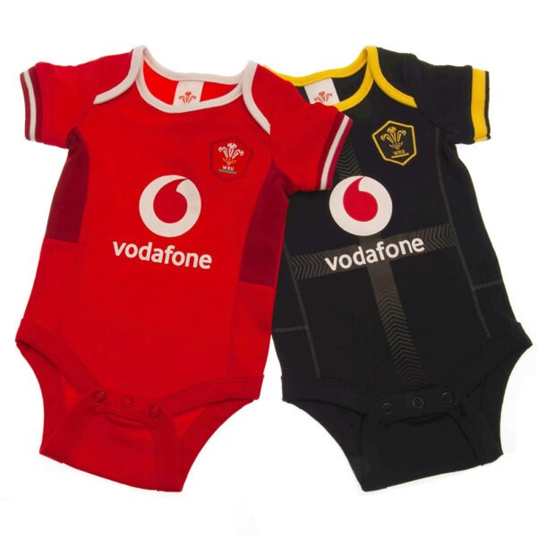 TM-02804-Wales-RU-2-Pack-Bodysuit-mths-SP-5 Official Welsh Rugby Union 9-12 Months 2 Pack Bodysuit SP