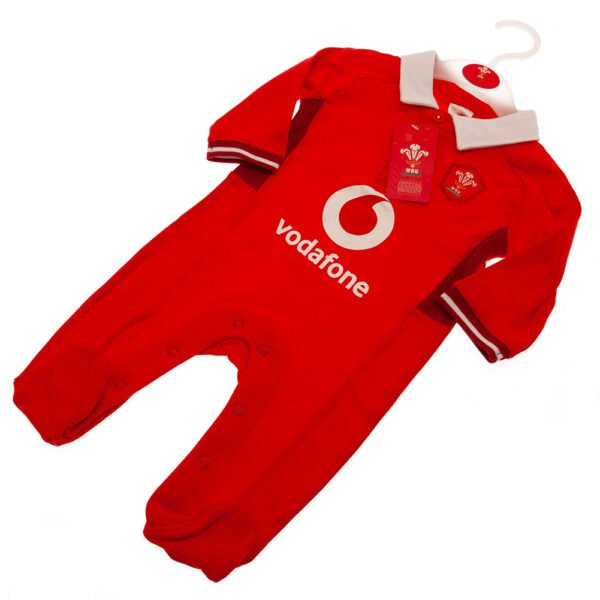 TM-02809-Wales-RU-Sleepsuit-SP-3 Official Welsh Rugby Union 6-9 Months Sleepsuit SP