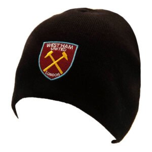 TM-02921-West-Ham-United-FC-Beanie-BK Official West Ham United FC Black Beanie