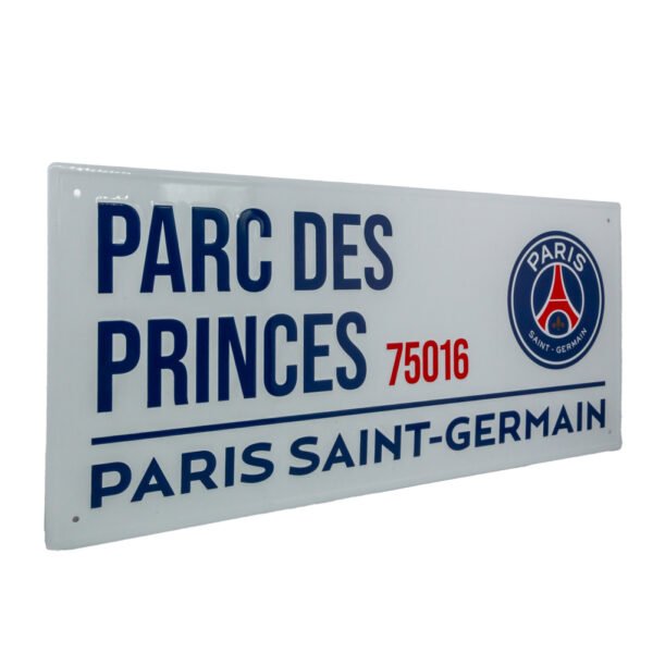 TM-02937-Paris-Saint-Germain-FC-Street-Sign-1 Official Paris Saint Germain FC White Street Sign