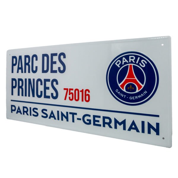TM-02937-Paris-Saint-Germain-FC-Street-Sign-2 Official Paris Saint Germain FC White Street Sign