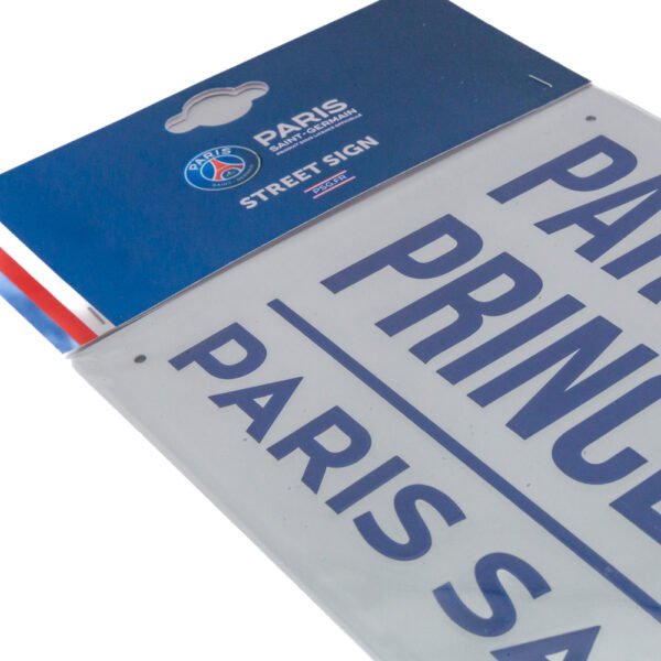 TM-02937-Paris-Saint-Germain-FC-Street-Sign-3 Official Paris Saint Germain FC White Street Sign