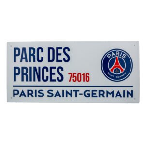 TM-02937-Paris-Saint-Germain-FC-Street-Sign Official Paris Saint Germain FC White Street Sign