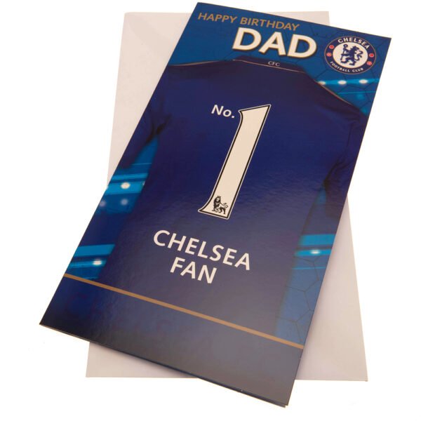 TM-02980-Chelsea-FC-Birthday-Card-Dad Official Chelsea FC No. 1 Dad Birthday Card