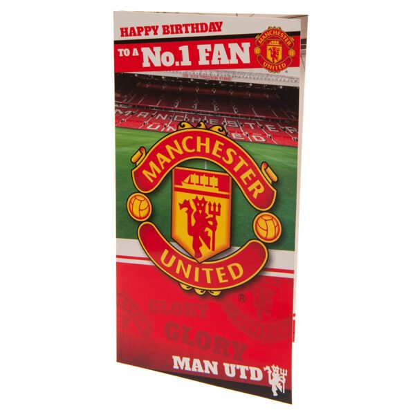 TM-02982-Manchester-United-FC-Birthday-Card-No-1-Fan-1 Official Manchester United FC No. 1 Fan Birthday Card