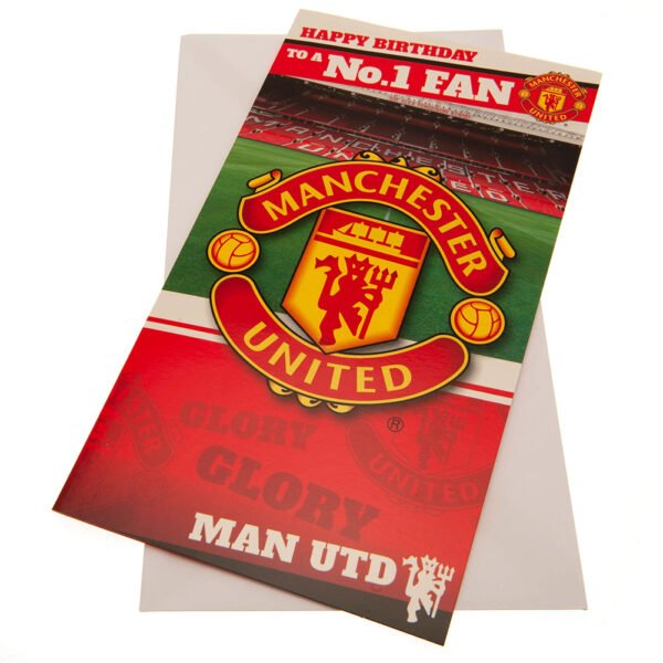 TM-02982-Manchester-United-FC-Birthday-Card-No-1-Fan Official Manchester United FC No. 1 Fan Birthday Card