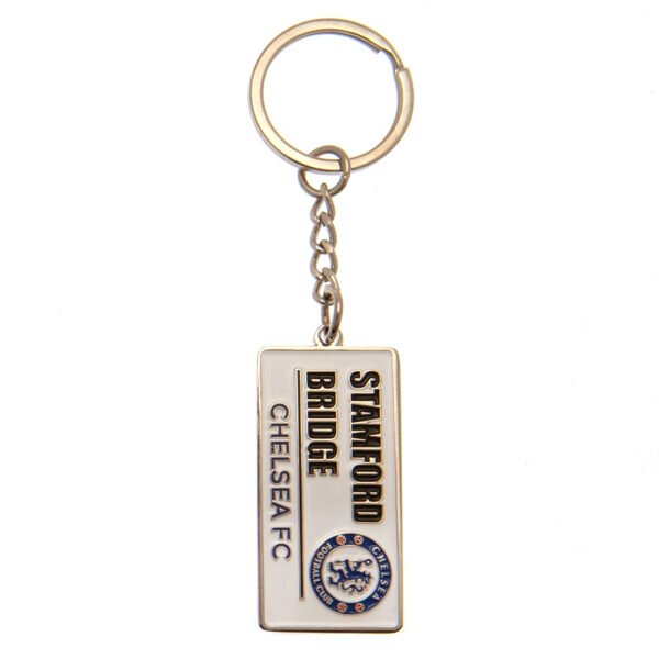 TM-03179-Chelsea-FC-Embossed-Street-Sign-Keyring Official Chelsea FC Embossed Street Sign Keyring