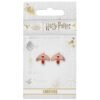 Official Harry Potter Rose Gold Plated Fawkes Stud Earrings