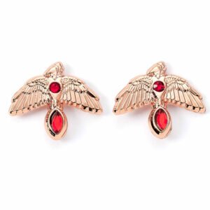Official Harry Potter Rose Gold Plated Fawkes Stud Earrings